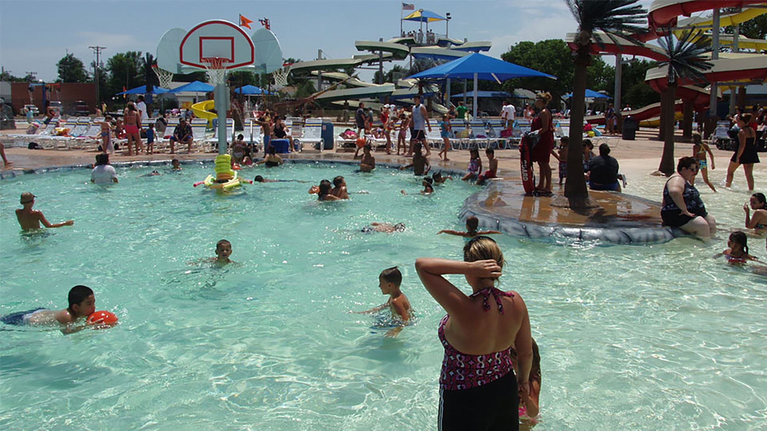 Families swimming at Adventure Bay Family Water Park