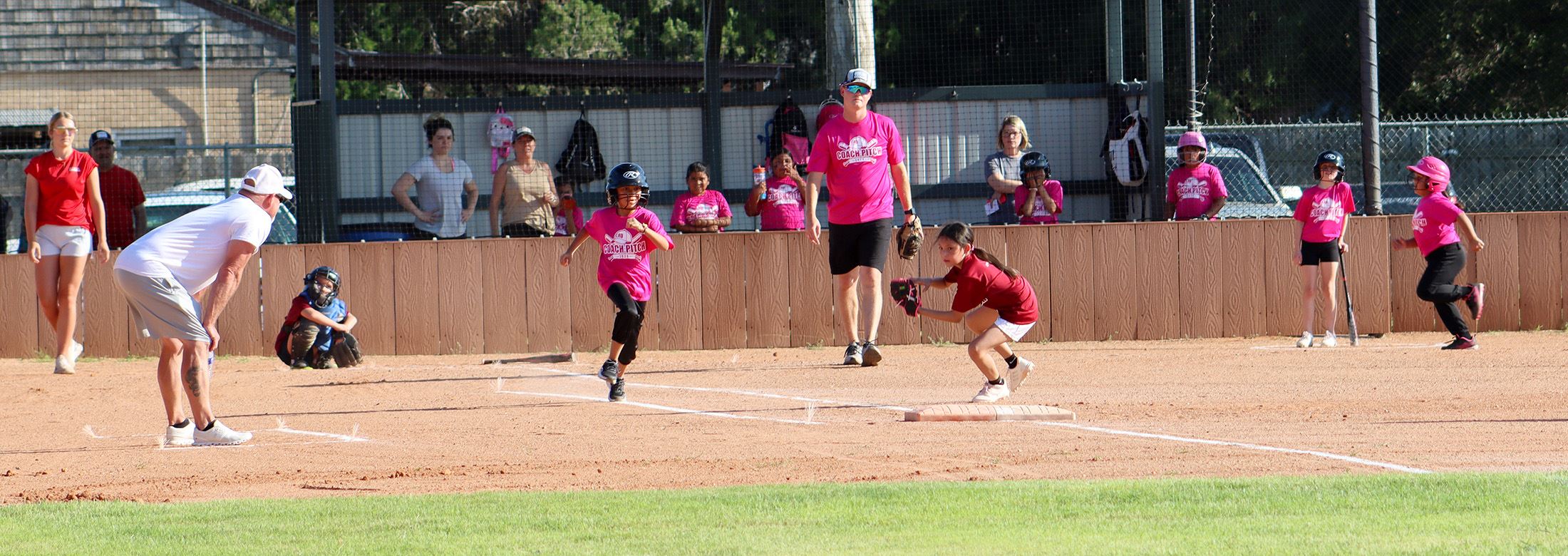 Kids playing softball