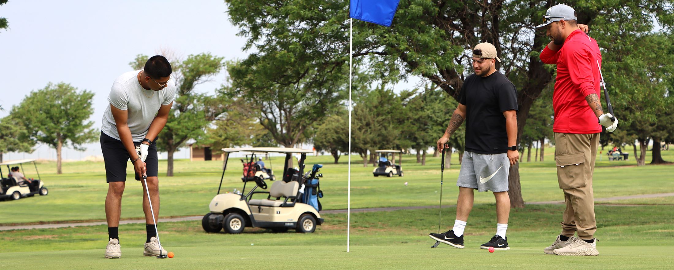 Men playing golf at Willow Tree Golf Course