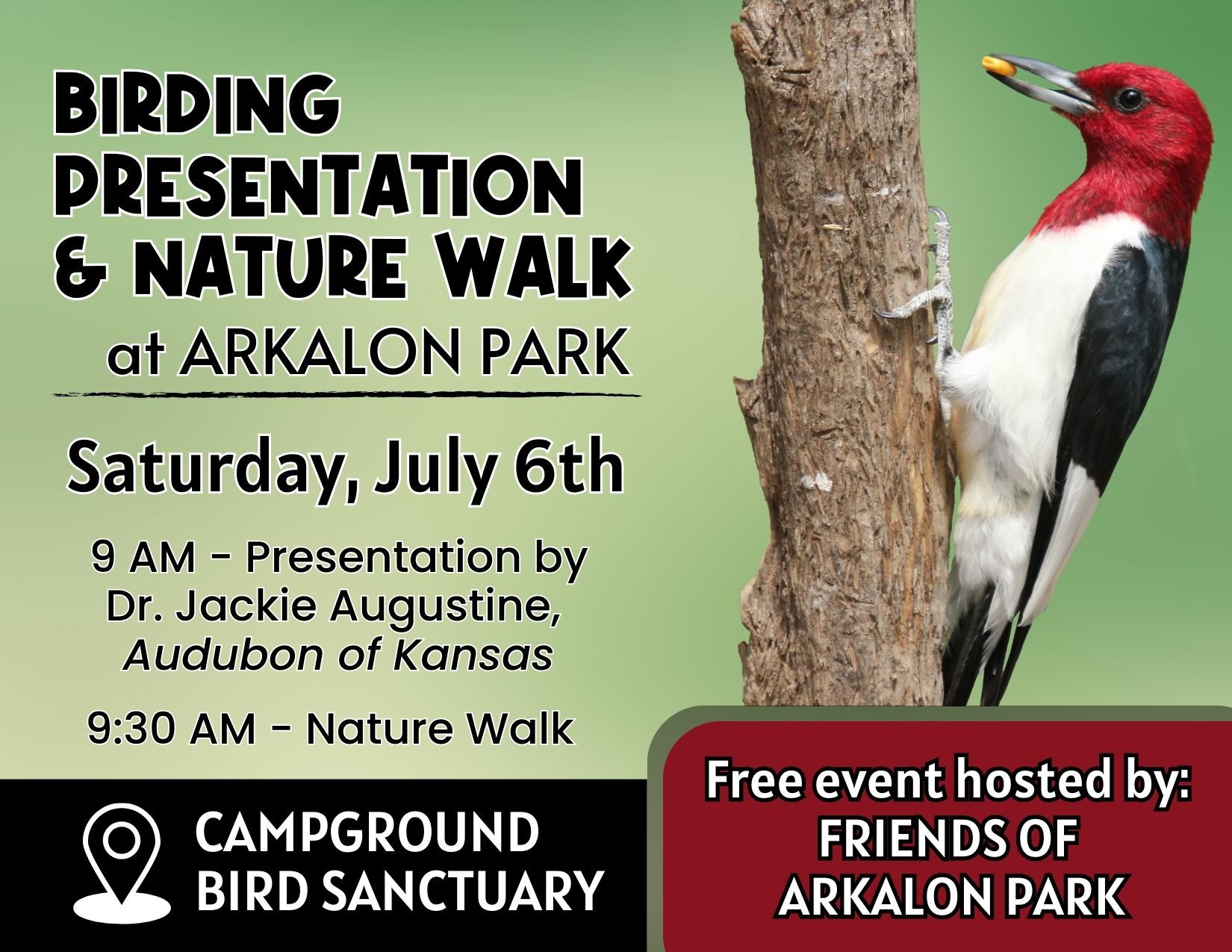 Invitation to Arkalon Park Presentation on July 6, 2024.