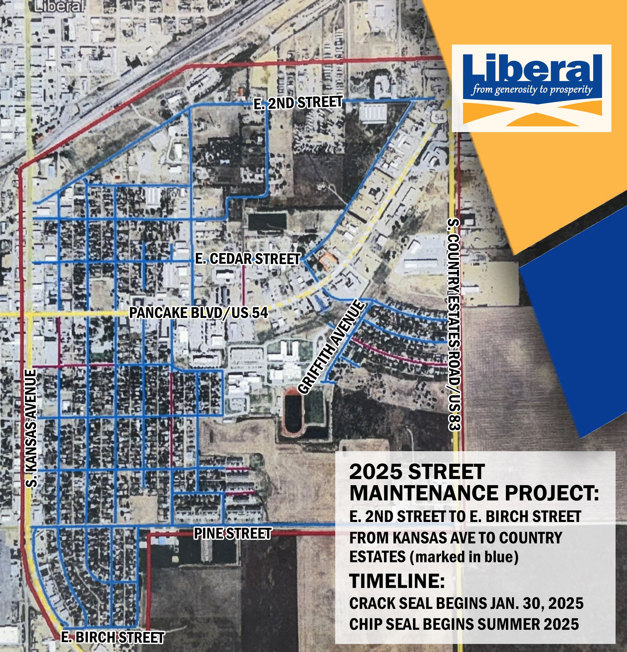 A map of street maintenance areas for 2025.