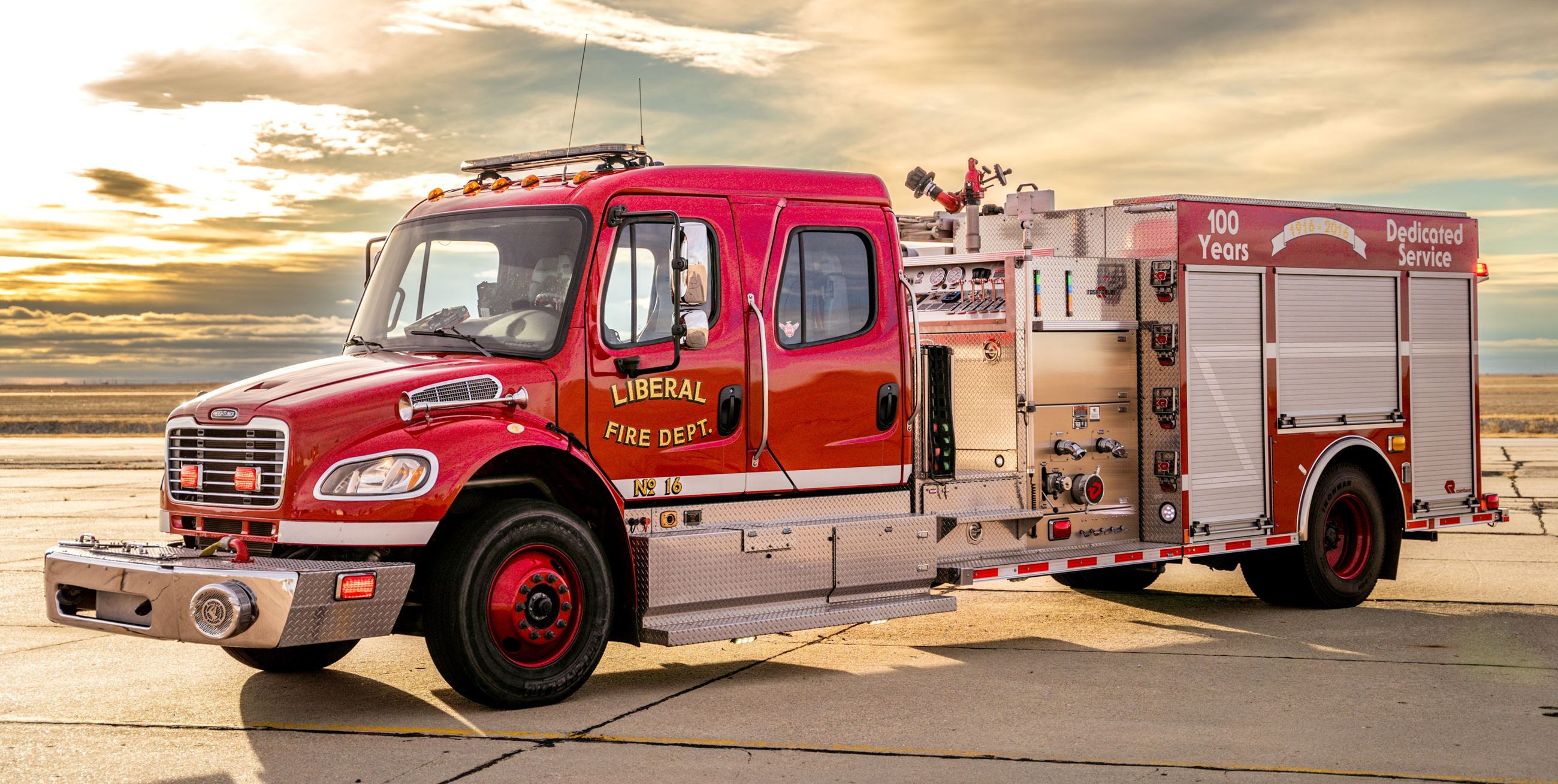 A photo of fire Engine 16.